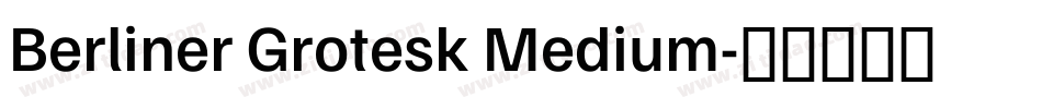 Berliner Grotesk Medium字体转换